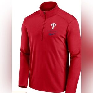 Nike Red Phillies Quarter-Zip Pullover